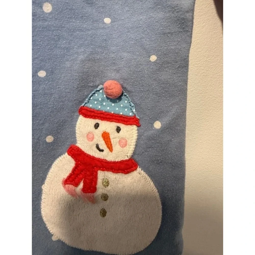 Mini Boden Girls 2-3Y Snowman Applique Dress GUC